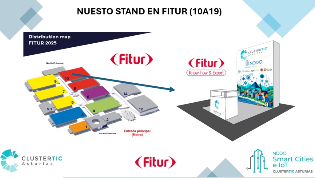 Plano ubicacion stand Cluster Tic ASturias en FITUR